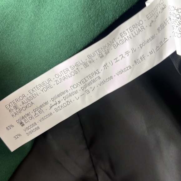 NWOT Zara Dark Green Double Breast Lapel Collar Blazer - Picture 9 of 9
